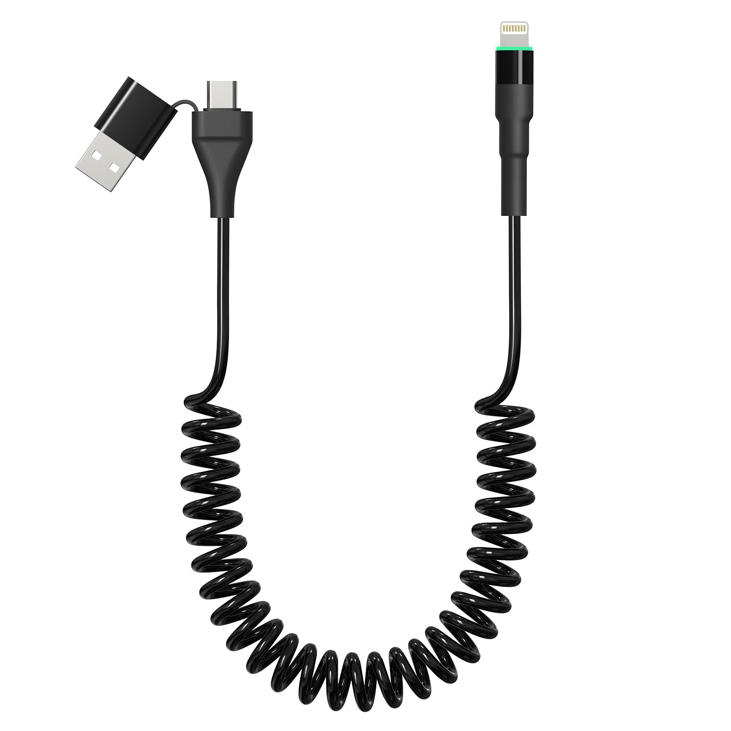 Coiled Usb Cable - Coiled USB C to Lightning Cable