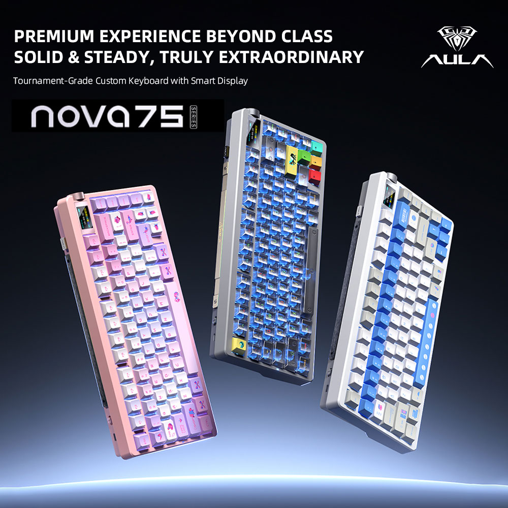 Gaming Keyboard Mini Mechanical - New AULA NOVA75 Wireless Mechanical Keyboard