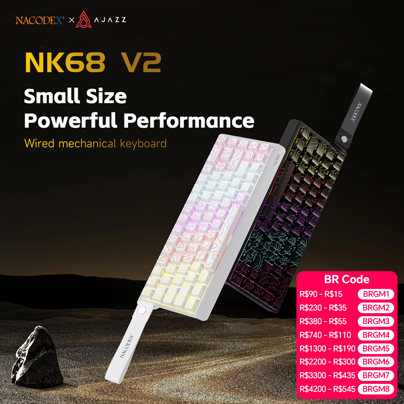 Gaming Keyboard Blue Switches - AJAZZ NK68V2 Single-Mode Wired Mechanical Keyboard