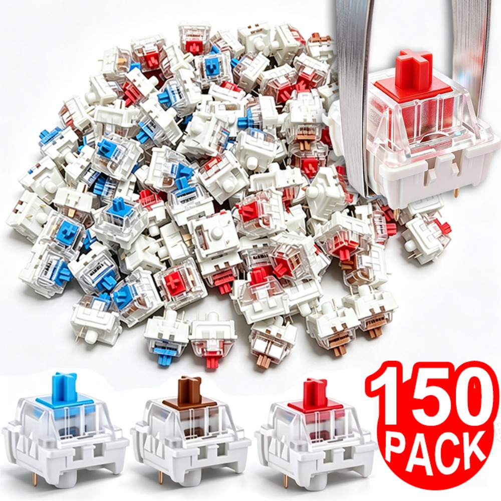 1-150Pcs 3 Pin DIY Mechanical  - Keyboard Gaming Blue Switch review and price