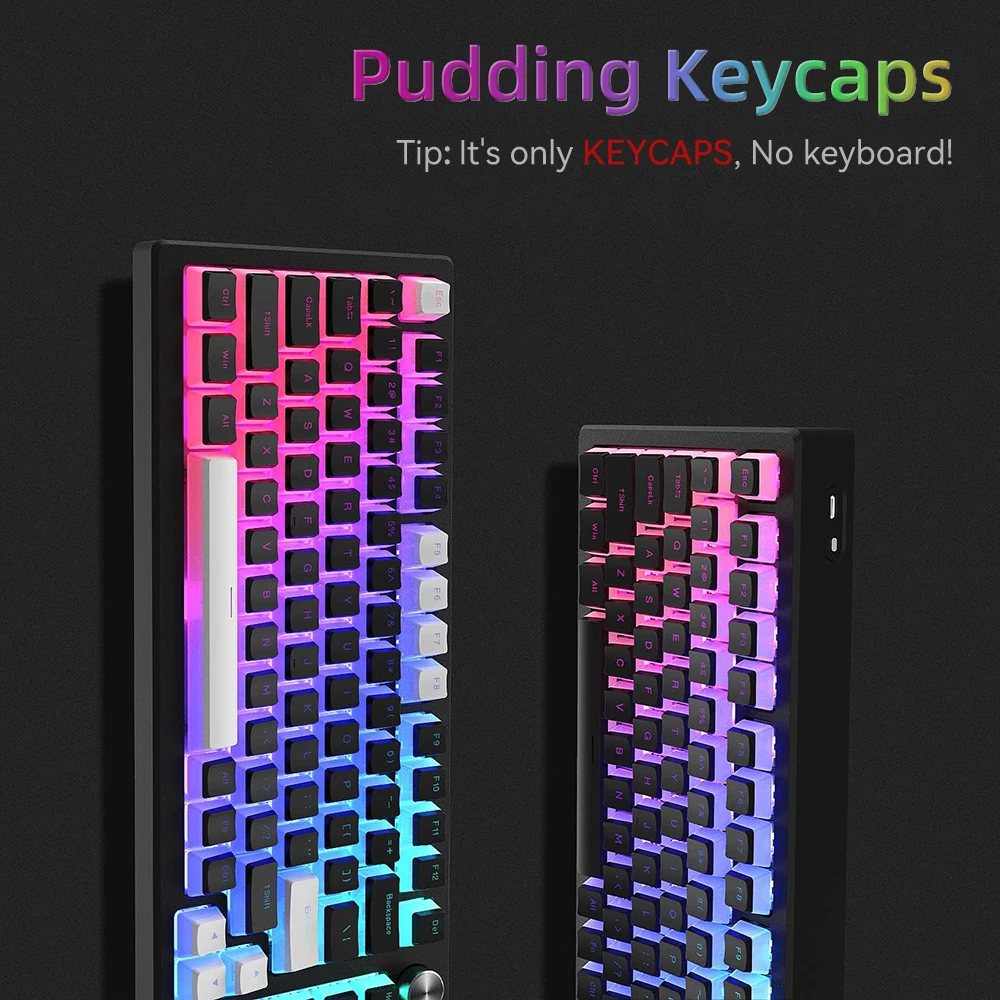 New Pudding PBT Keycaps 129 Ke - Gaming Keyboard Blue Switches review and price