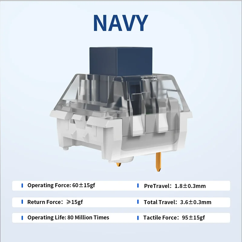 Kailh Navy Blue Box Switch Cli - Keyboard Gaming Blue Switch review and price