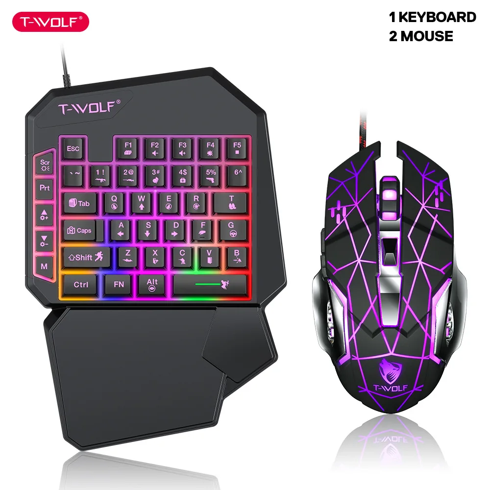 T-WOLF TF900 One Handed Keyboa - Gaming Keyboard Hand review and price