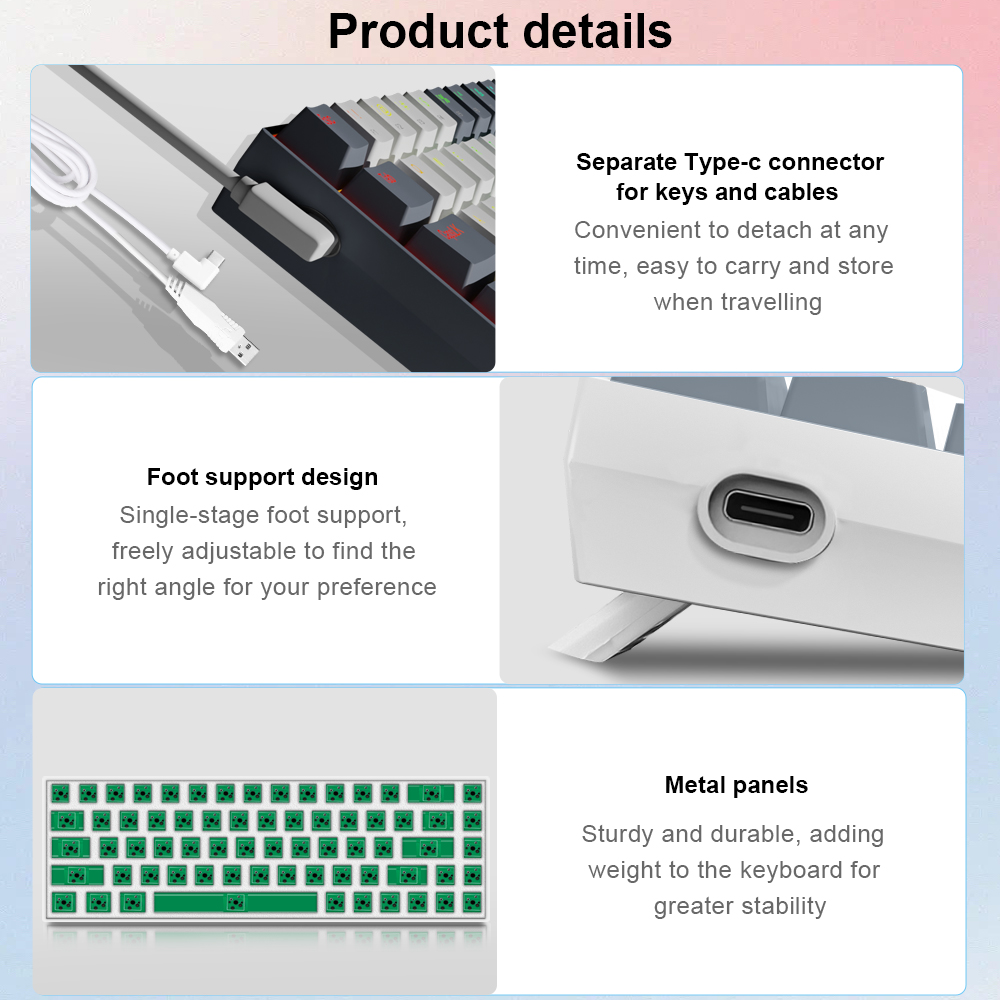 E-YOOSO Z686 RGB USB 60% Mini  - Gaming Keyboard E Yooso review and price