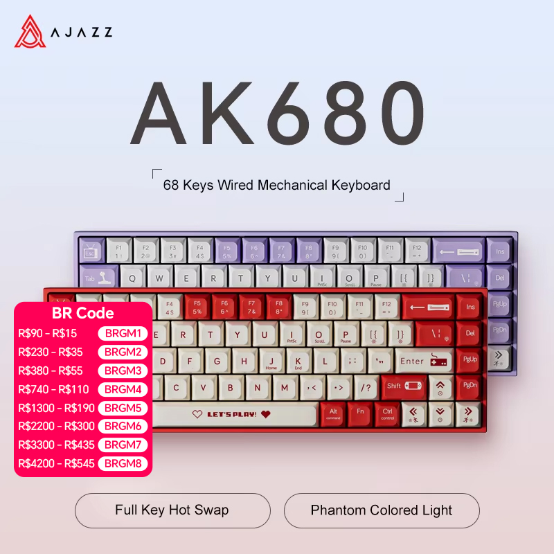 AJAZZ AK680 65% Wired Gaming M - Gaming Keyboard Blue Switches review and price