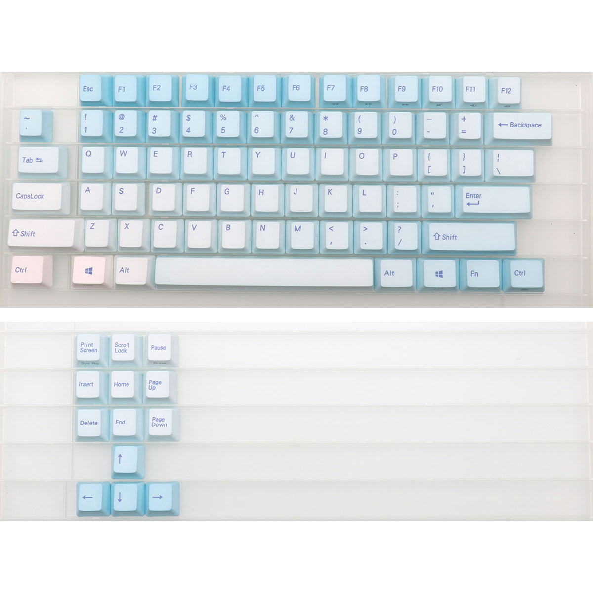 87 Keys Frost Blue Keycaps Che - Keyboard Gaming Blue Switch review and price
