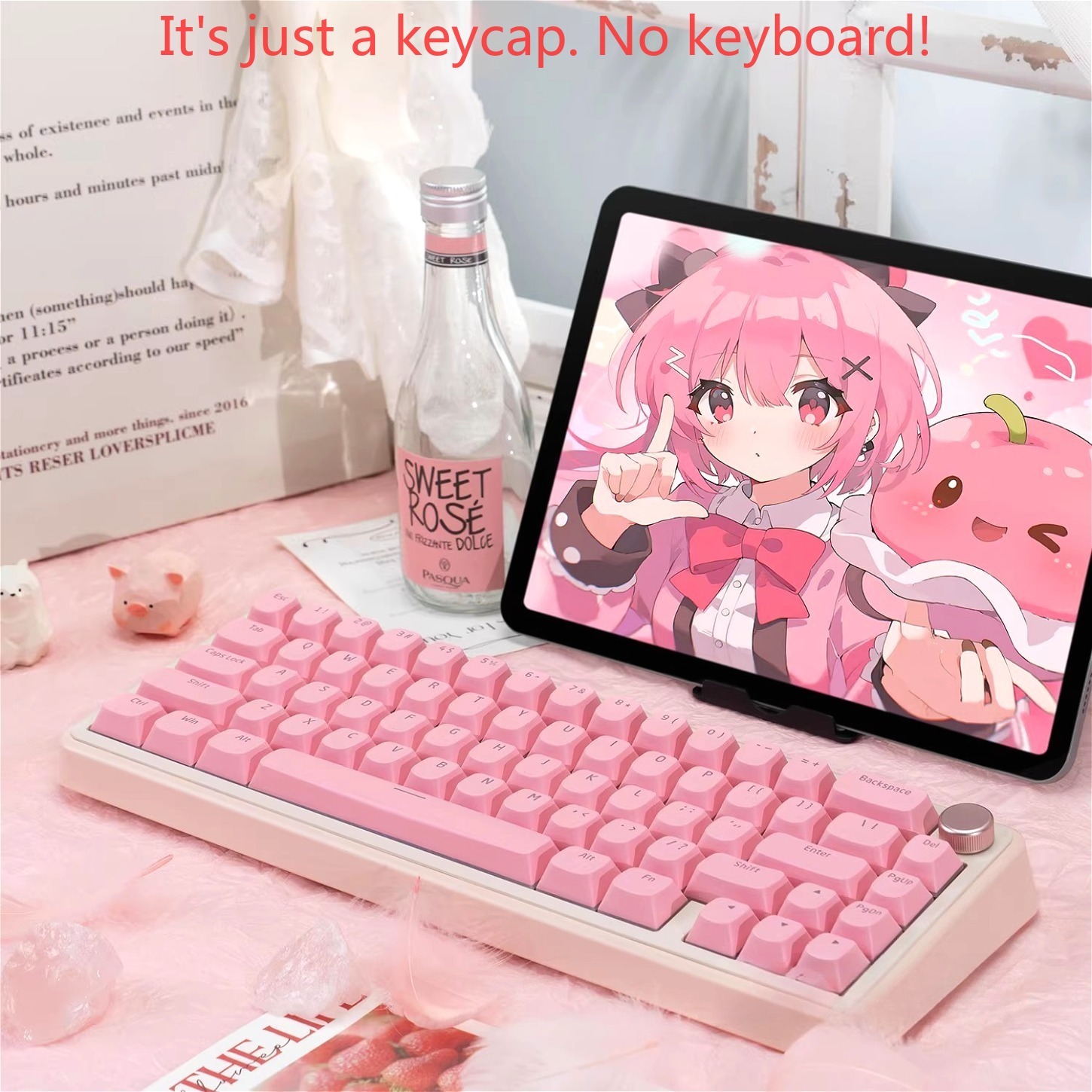 OEM Simple Pink Pudding Charac - Keyboard Gaming Transparent review and price