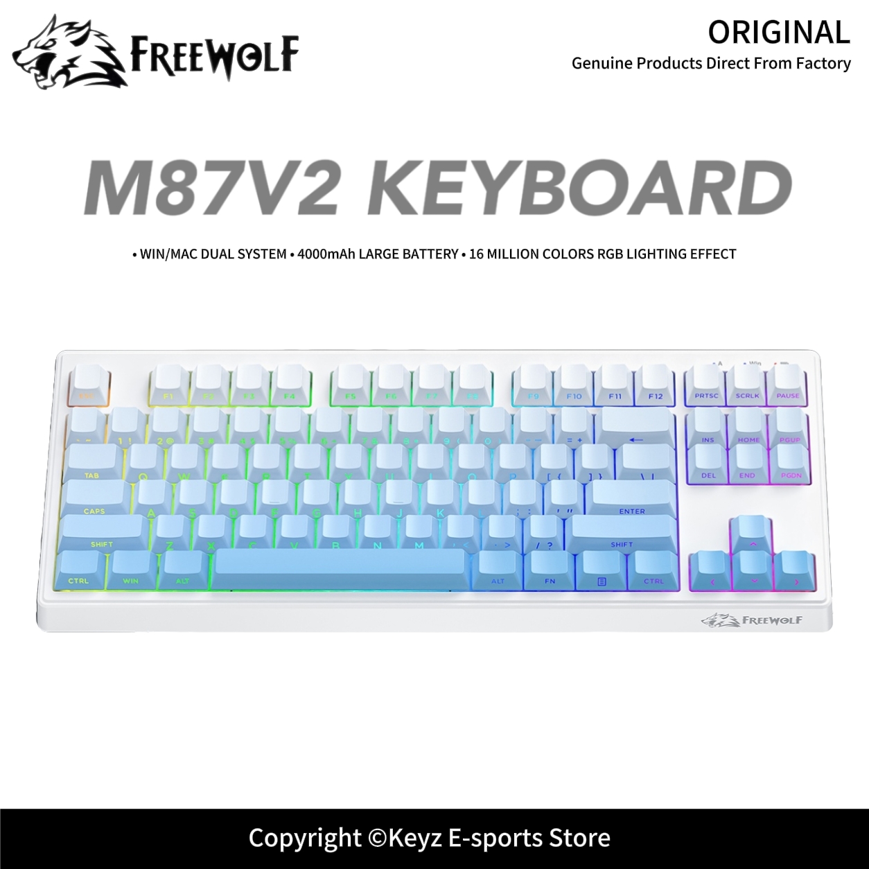 Tri-Mode Gaming Keyboard FREEW - Keyboard Gaming Transparent review and price