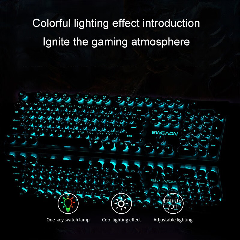 EWEADN Typewriter Gaming Keybo - Gaming Keyboard Blue Switches review and price