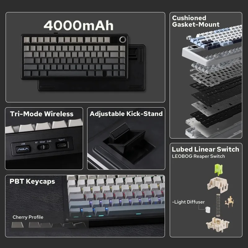 AULA F75 Max Mechanical Keyboa - Gaming Keyboard Ergo review and price
