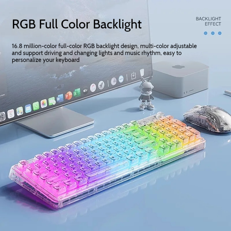 Leilin Z99 Ice Transparent Wir - Keyboard Gaming Transparent review and price