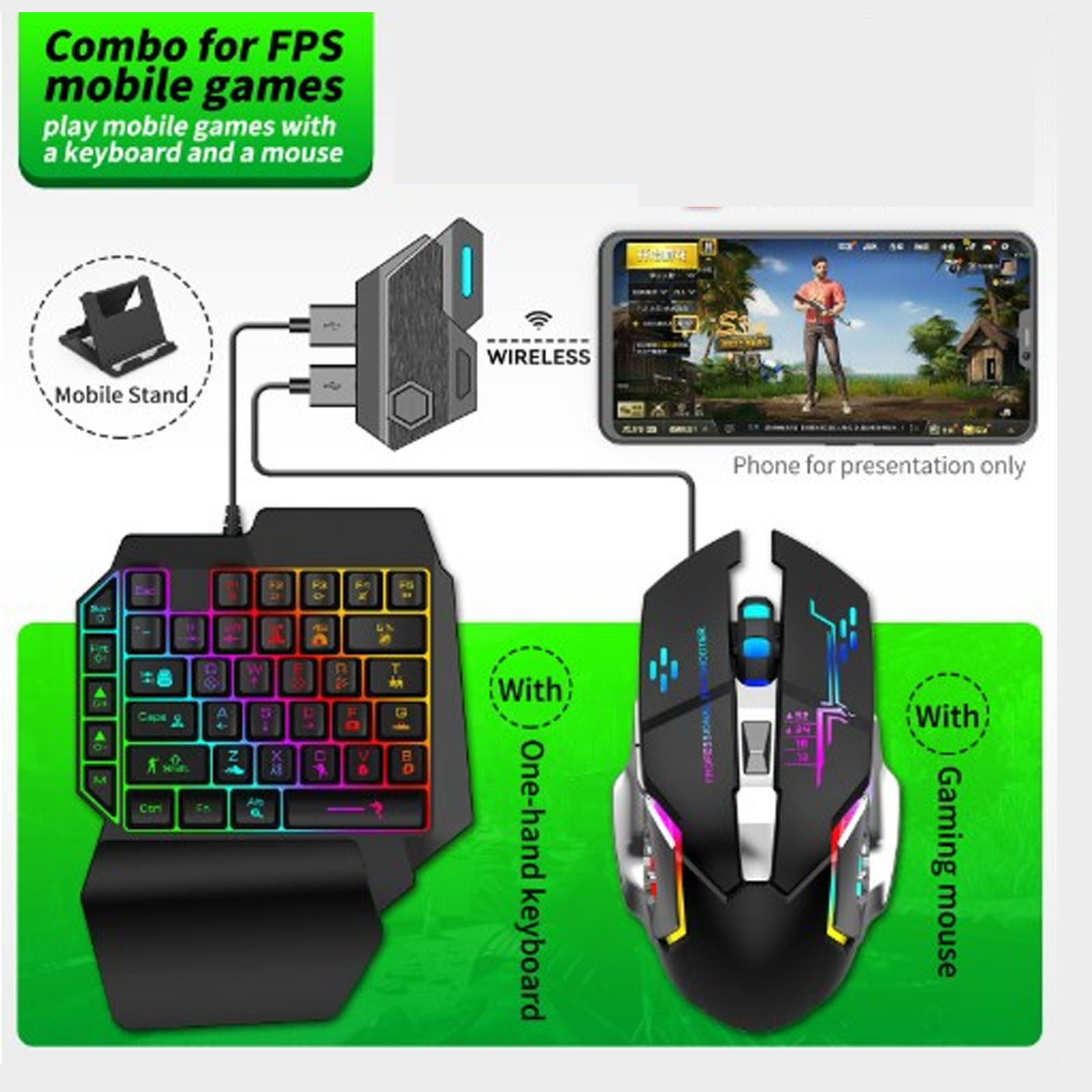 Keyboard Mouse Converter Set R - Gaming Keyboard Hand review and price
