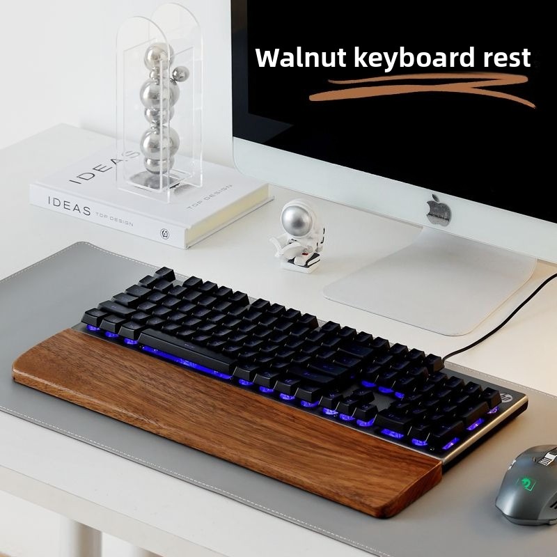 Solid Wood Keyboard Palm Rest  - Gaming Keyboard Ergo review and price