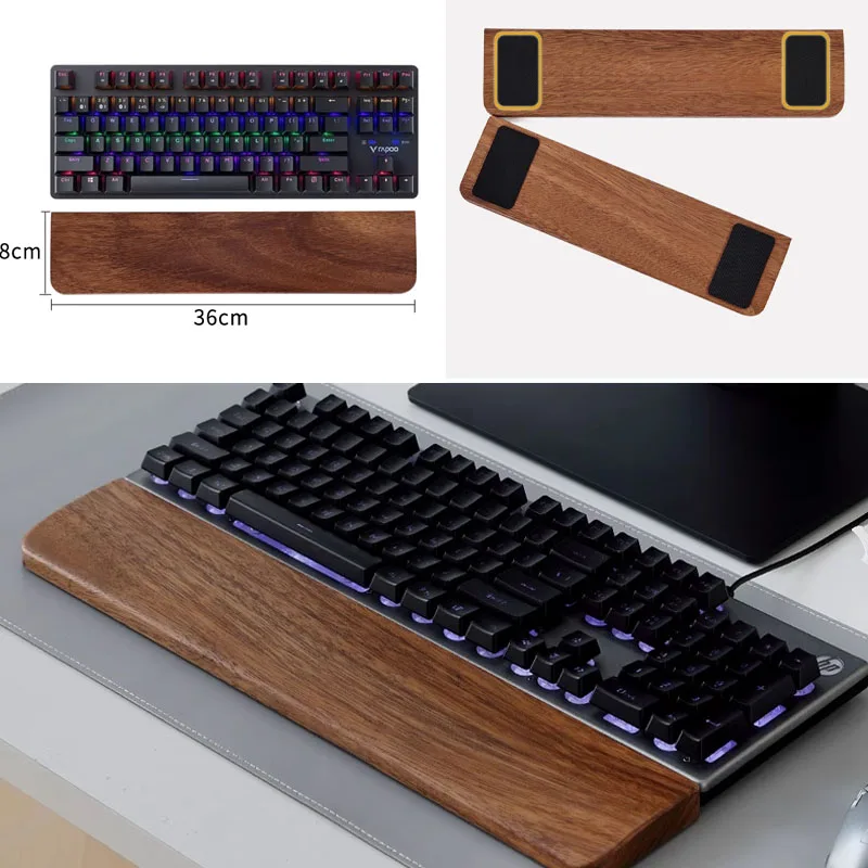 Solid Wood Keyboard Palm Rest  - Gaming Keyboard Ergo review and price