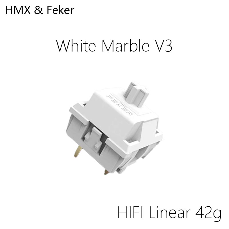 HMX Feker White Marble V3 Hot  - Gaming Keyboard Hot Swappable review and price