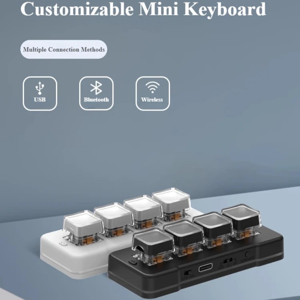 MK424Pro 4-Key Wireles Mini Ke - Gaming Keyboard Mini Mechanical review and price