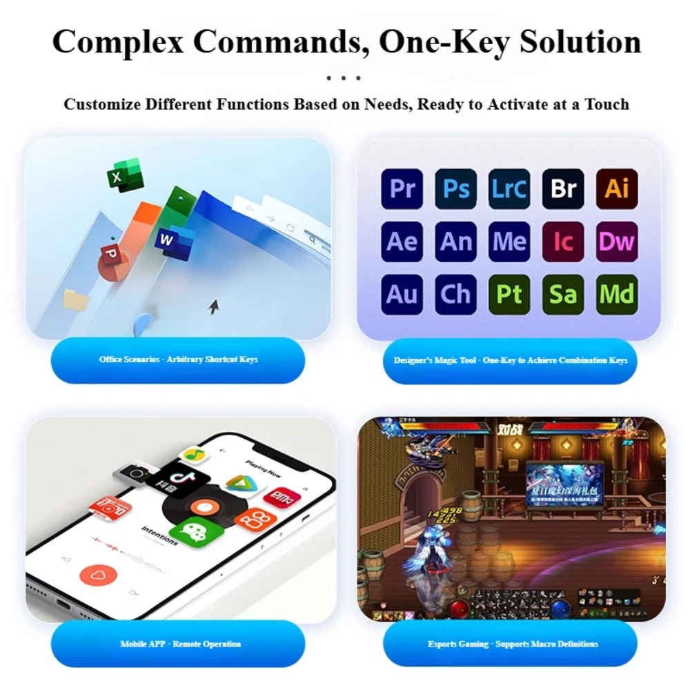 MK424Pro 4-Key Wireles Mini Ke - Gaming Keyboard Mini Mechanical review and price