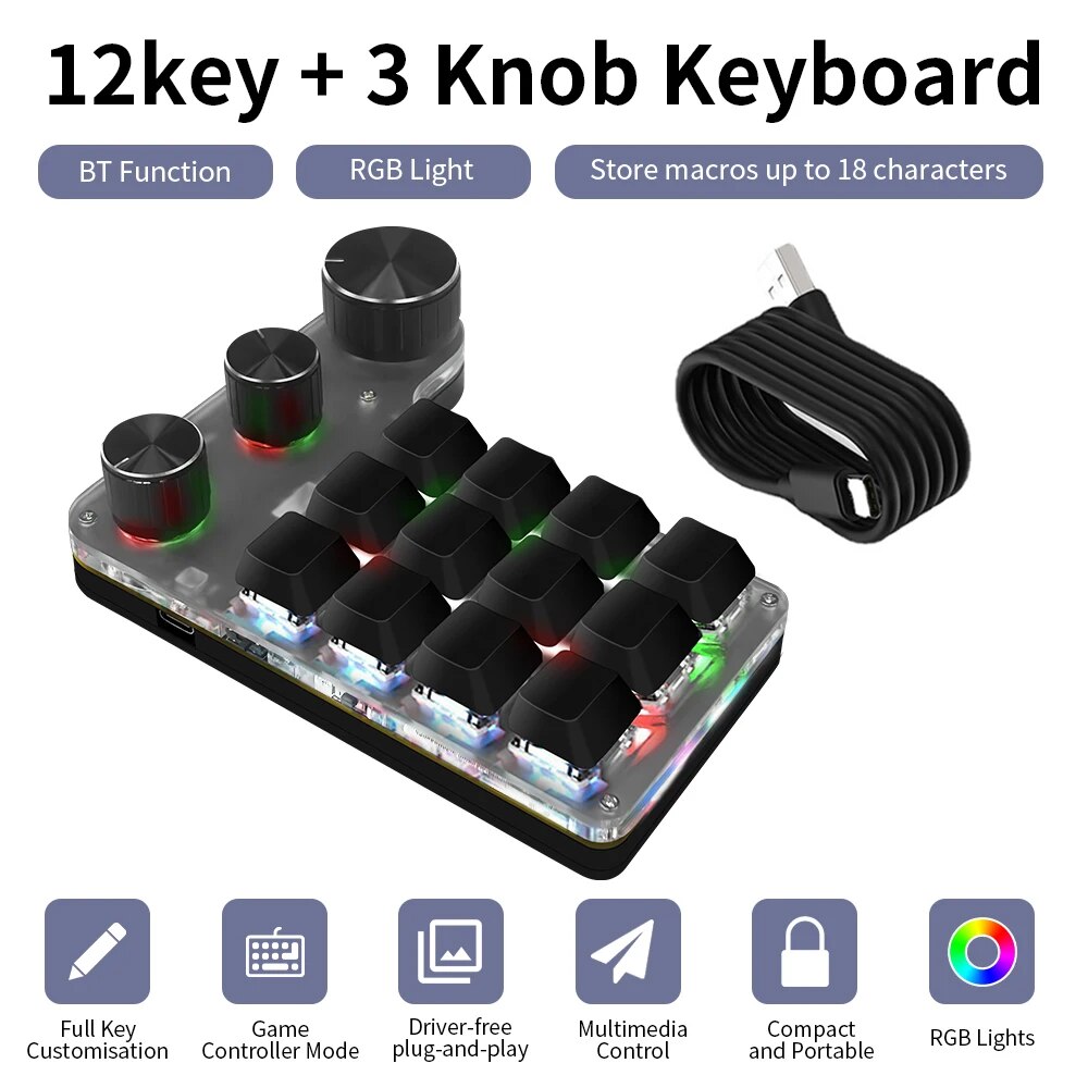 Bluetooth Programming Macro Cu - Gaming Keyboard Mini Mechanical review and price