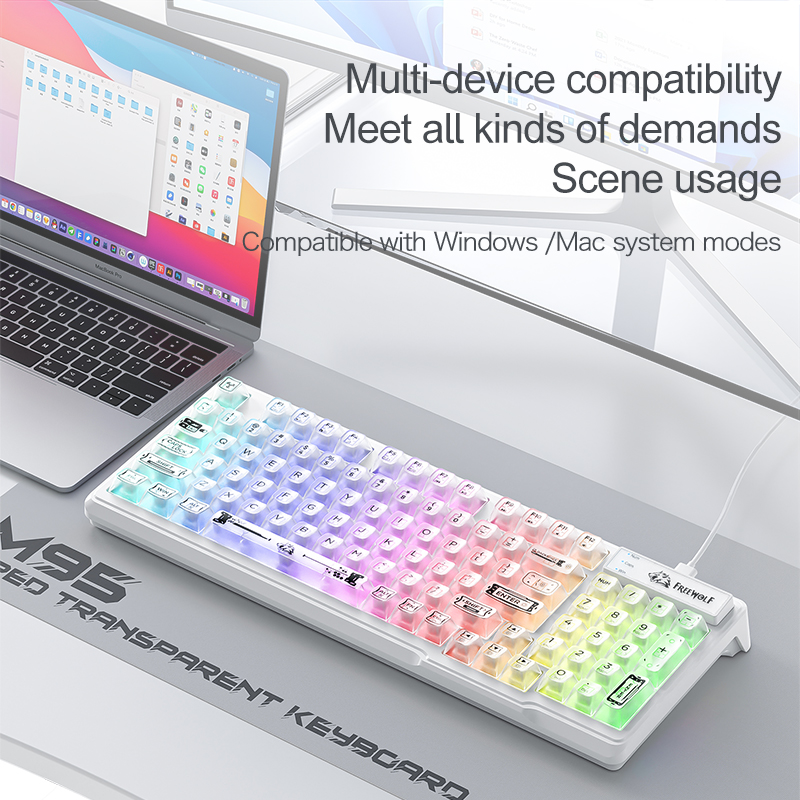 Wired RGB Transparent Keyboard - Keyboard Gaming Transparent review and price
